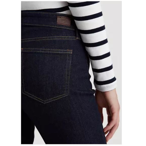 Lauren Ralph Lauren Womens Jeans Classic Straight Leg Mid Rise Dark Blue Rinse 6 - Picture 4 of 14